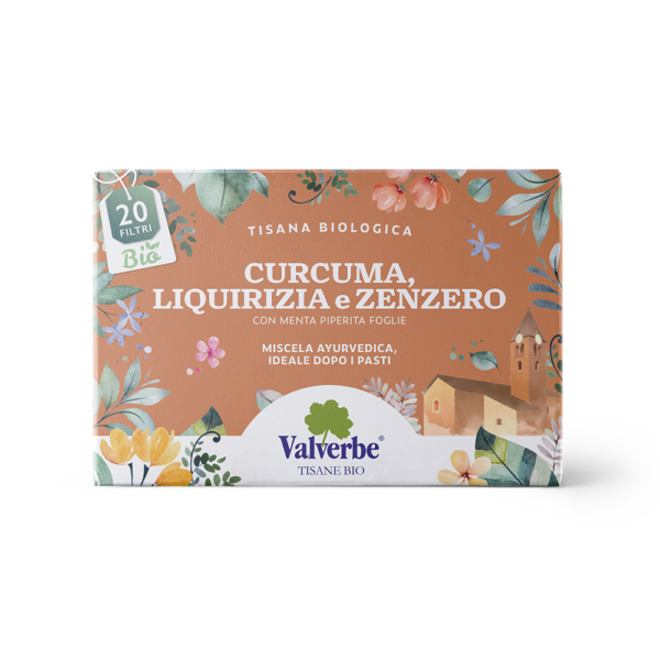 Tisana Curcuma, Liquirizia e Zenzero – Valverbe-30g-20 Filtri