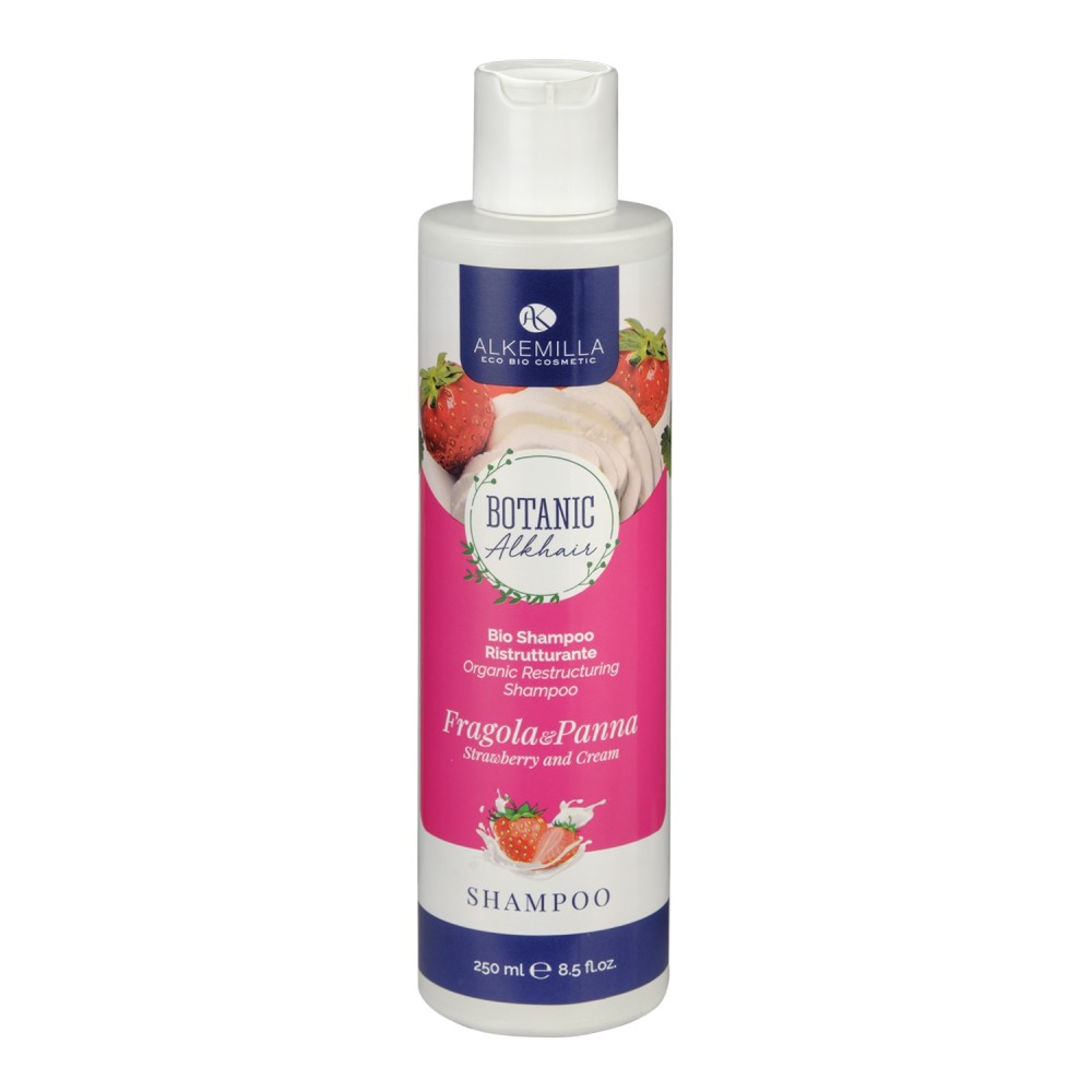 Bio Shampoo Ristrutturante Panna e Fragola