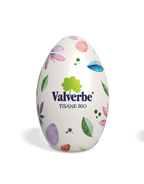 UOVO DI PASQUA CONTENENTE 8 BUSTINE DI TISANA AL CHOCOARANCIO